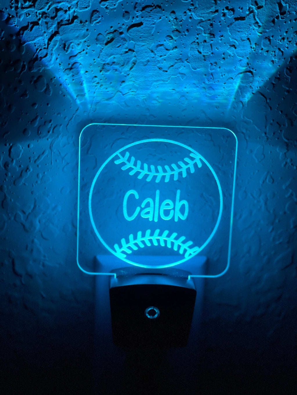 Personalized LED Baseball/Softball Night Light | 7 Color Changing | Plug in Night Light | Name Light | Children's Night Light | Room Light