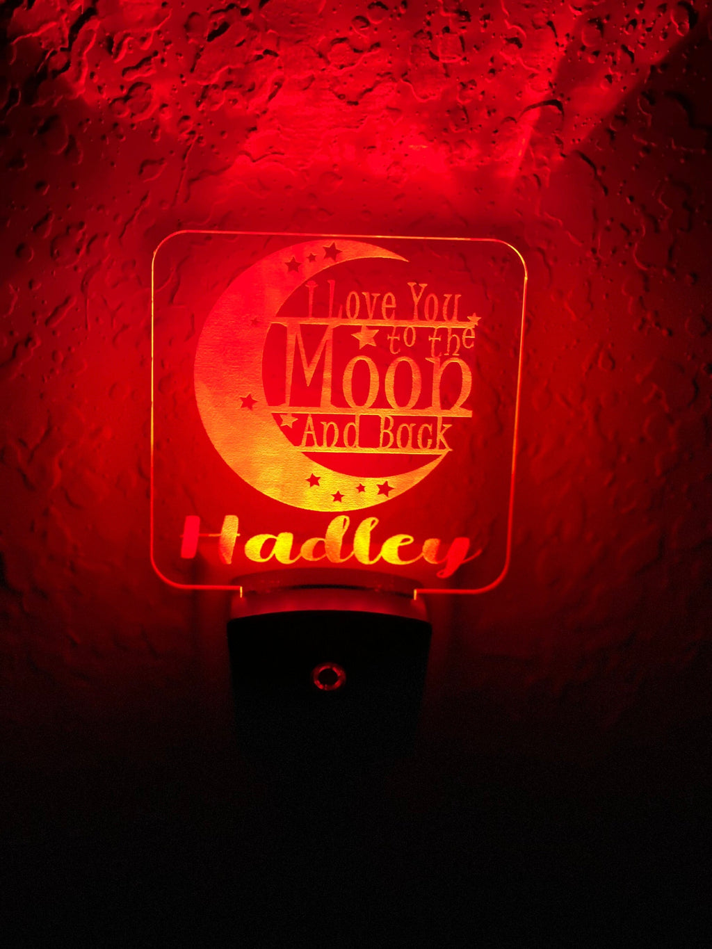 Personalized LED I Love You to the Moon & Back Night Light | 7 Color Changing | Plug in Night Light | Name Light | Night Light | Kids Light