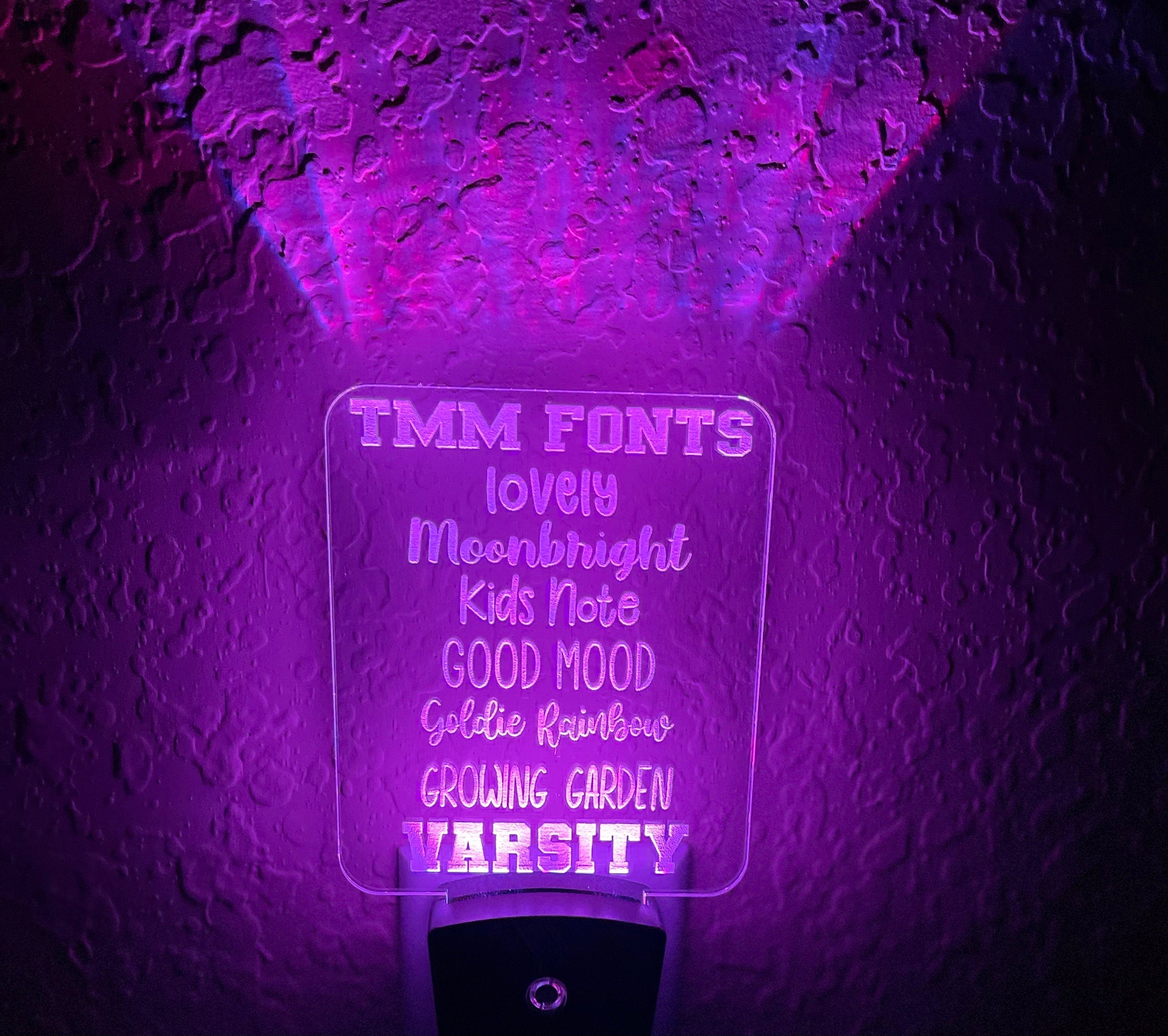 Personalized LED Ballerina Night Light | 7 Color Changing | Plug in Night Light | Name Light | Children's Night Light | Kids Room Light