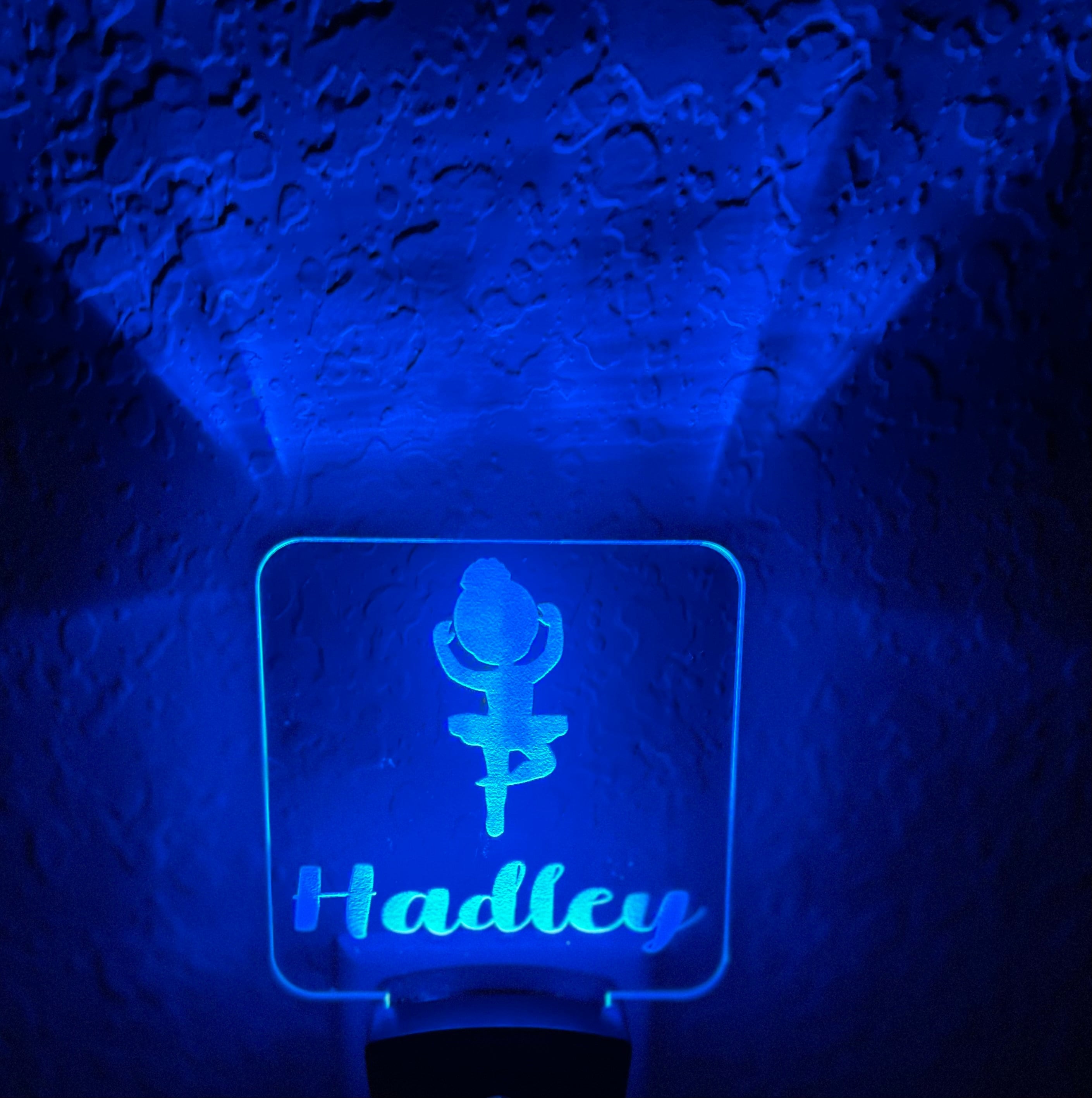 Personalized LED Ballerina Night Light | 7 Color Changing | Plug in Night Light | Name Light | Children's Night Light | Kids Room Light