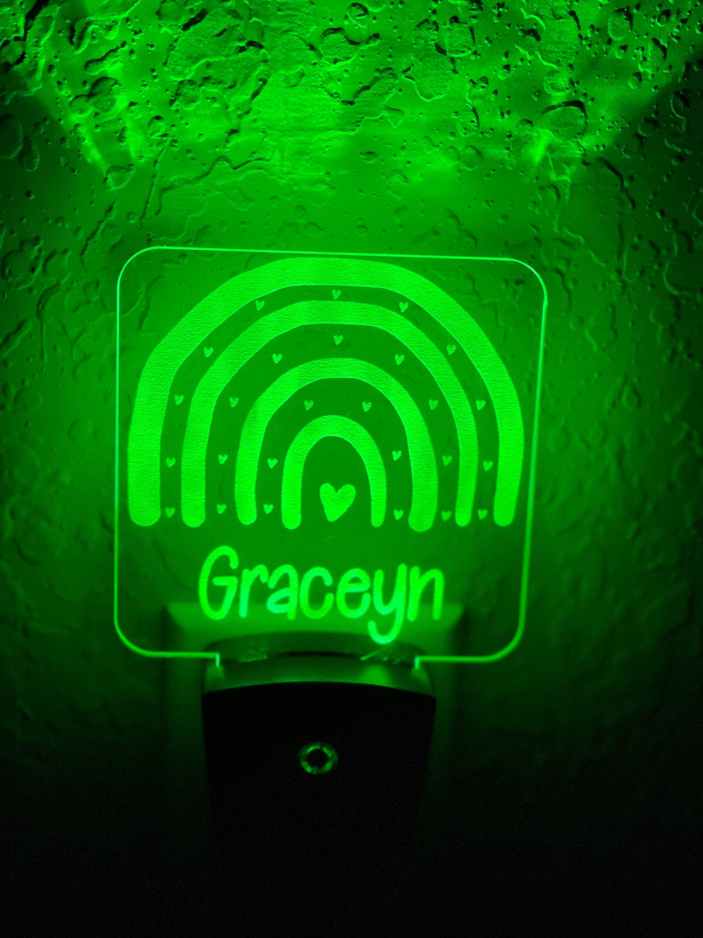 Personalized LED Rainbow Night Light | 7 Color Changing | Plug in Night Light | Name Light | Children's Night Light | Kids Room Light