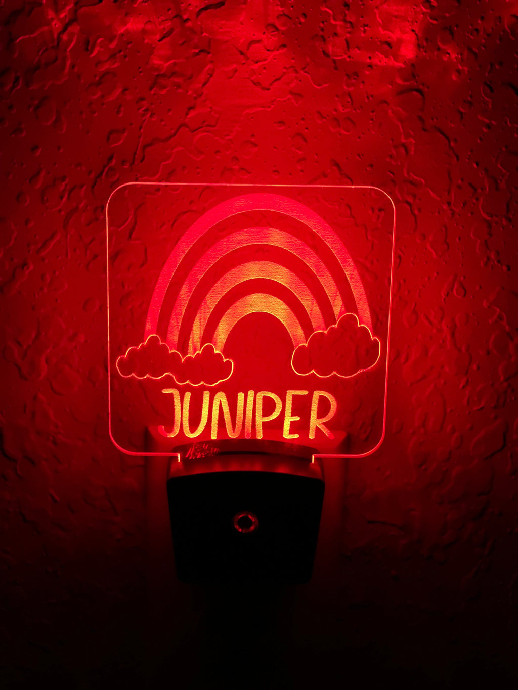 Personalized LED Rainbow & Clouds Night Light | 7 Color Changing | Plug in Night Light | Name Light | Children's Night Light | Room Light