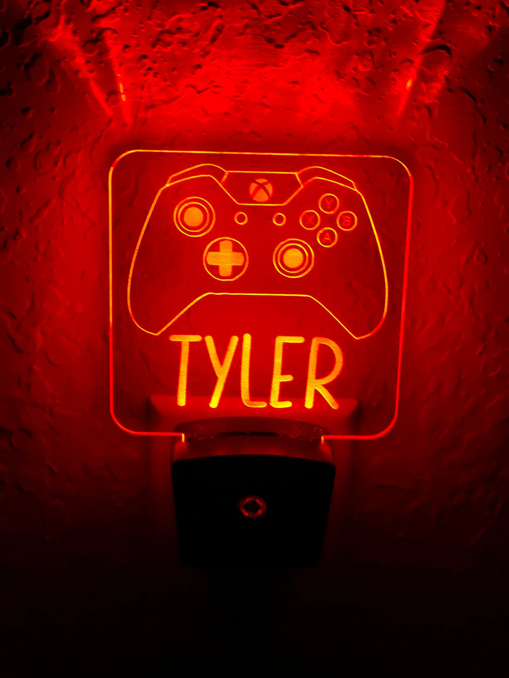 Personalized LED Xbox Controller Night Light | 7 Color Changing | Plug in Night Light | Name Light | Children's Night Light | Kids Light