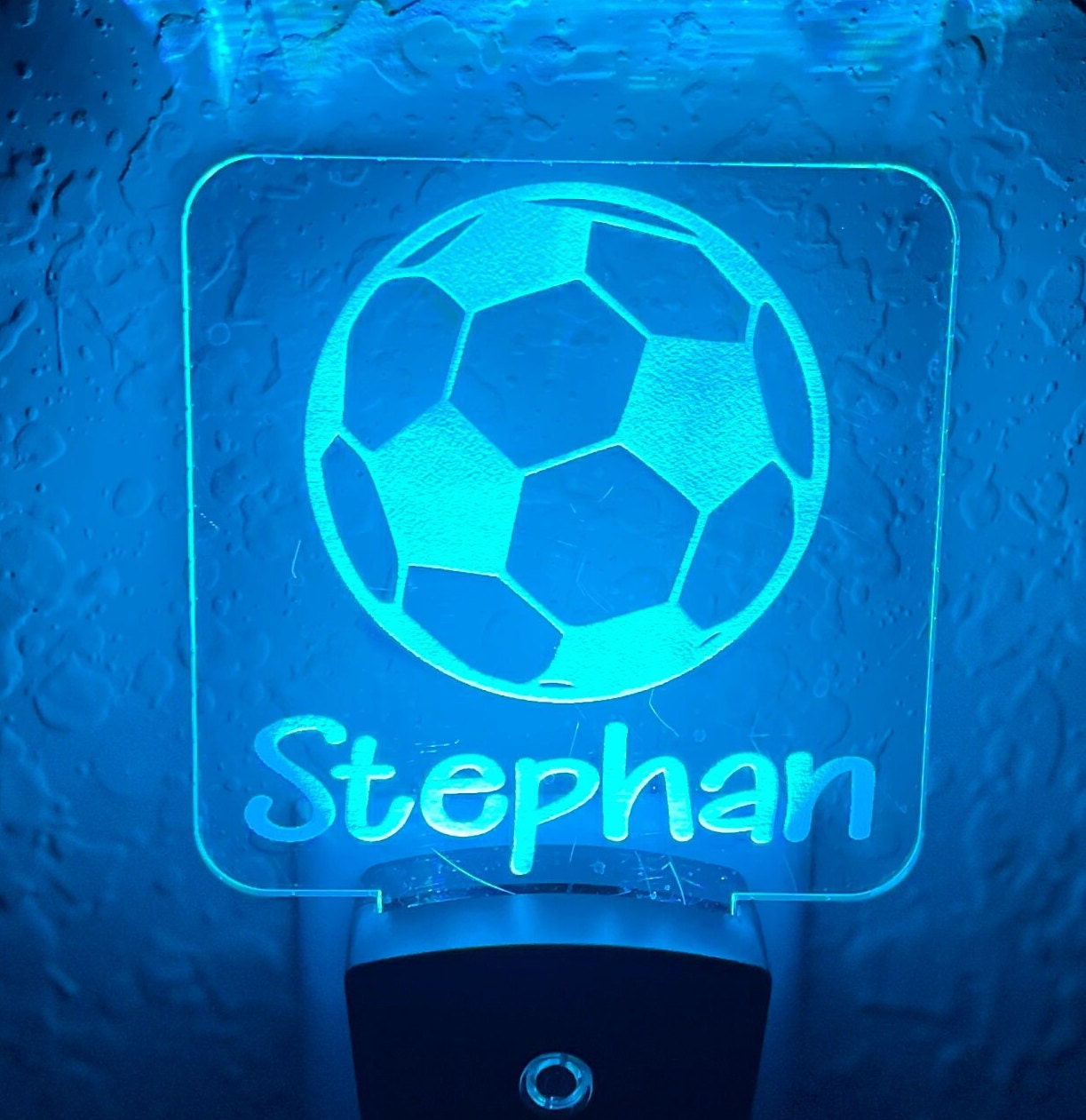 Personalized LED Soccer Ball 3D Night Light | 7 Color Changing | Plug in Night Light | Name Light | Children's Night Light | Room Light