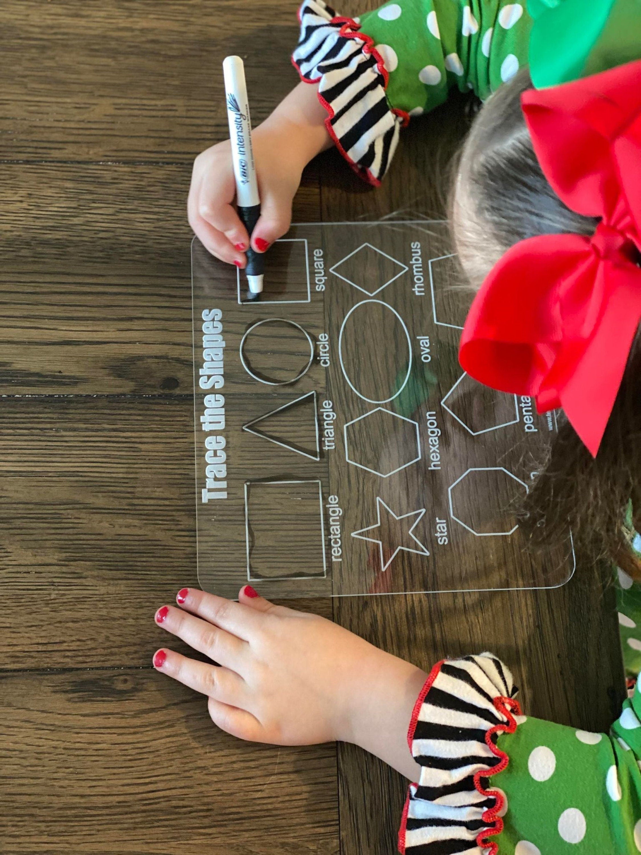 Customizable Children Acrylic Learning Boards | Dry Erase Learning Board | Reusable Personalized Boards | Preschool | Education Supplies