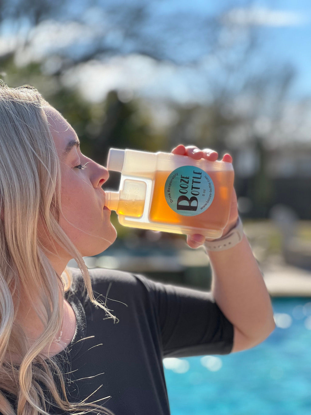 8 oz Booze Bottles - The Ultimate Liquor Storage Flask & Shot Glass all in One - Can be Personalized