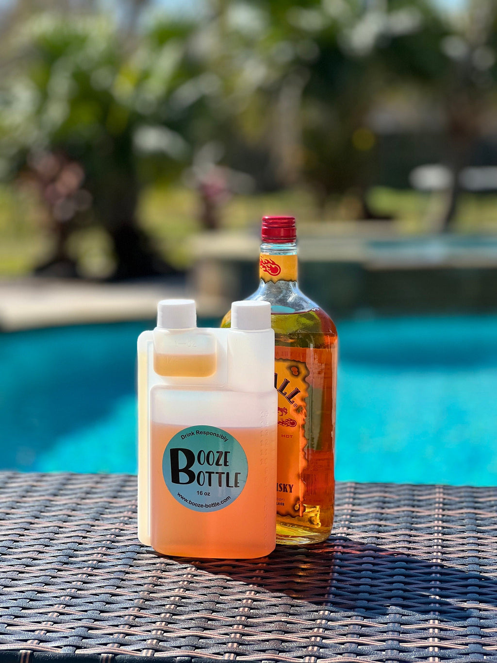 Booze Bottles Combos - The Ultimate Liquor Storage Flask & Shot Glass all in One - Can be Personalized