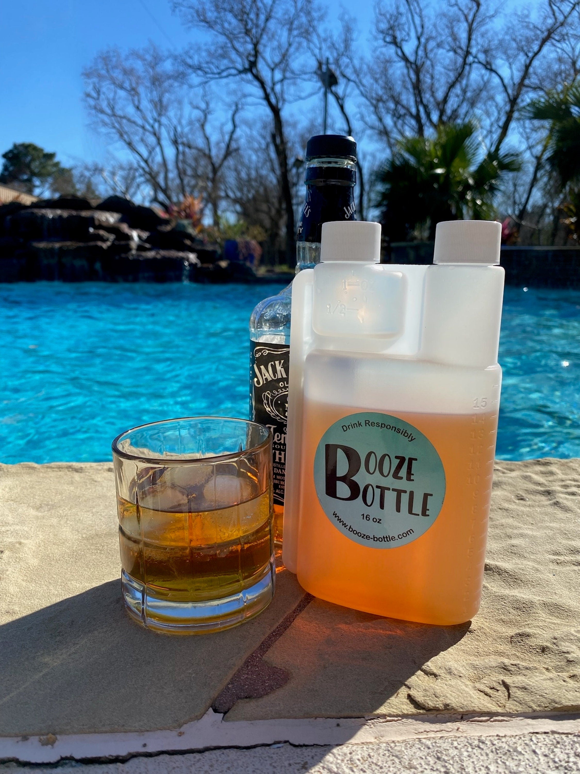 8 oz Booze Bottles - The Ultimate Liquor Storage Flask & Shot Glass all in One - Can be Personalized
