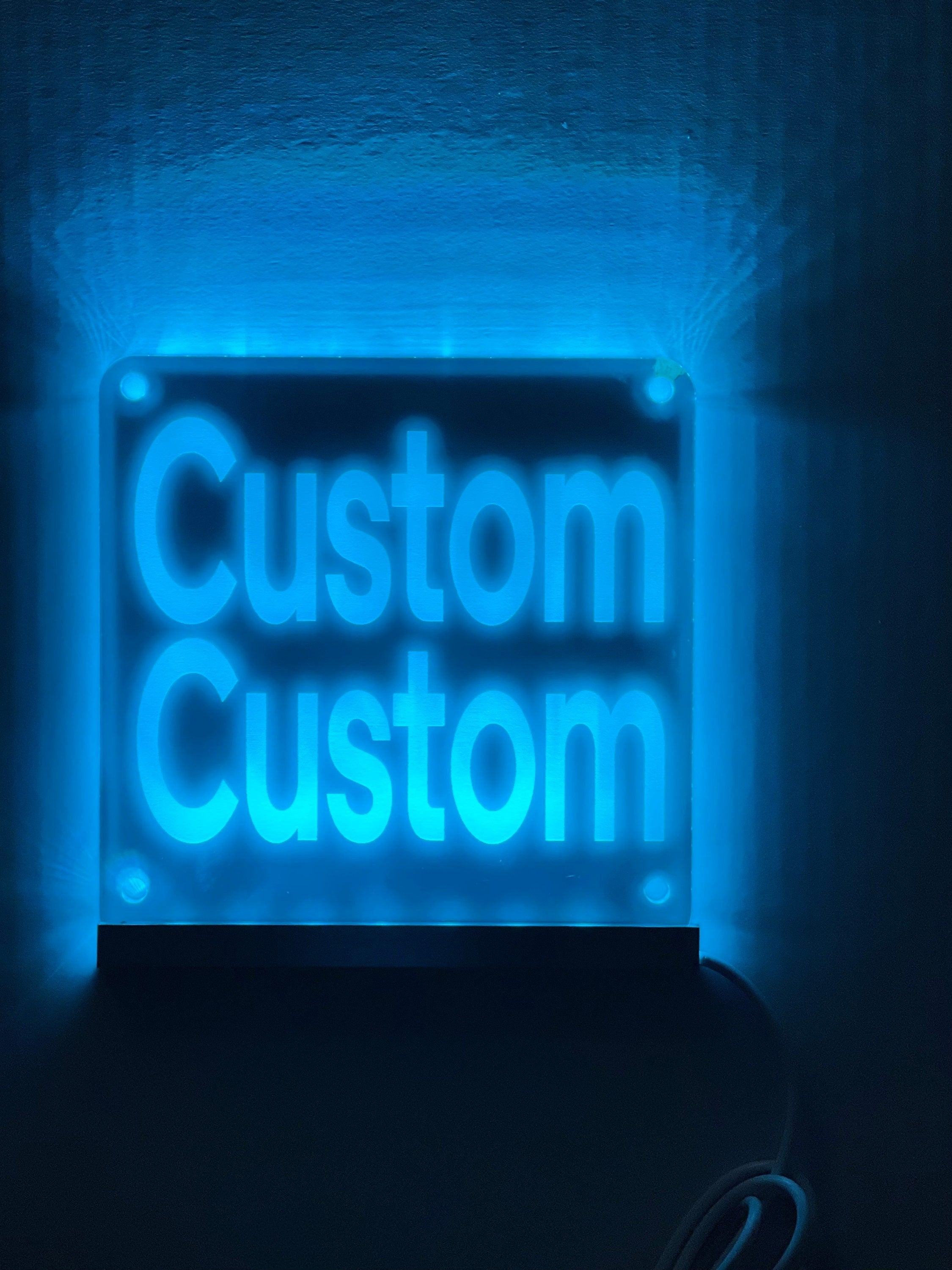 Custom Delivery Driver LED Window Sign | Car Driver Window LED Light Up Sign | 7 Color Changing | USB Powered