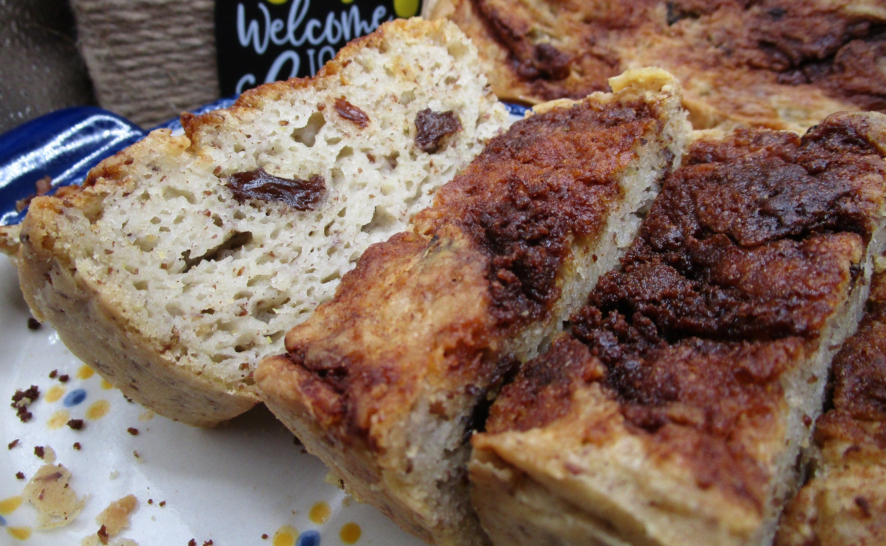 Gluten Free Protein Cinnamon Raisin Bread, Dairy Free, Nut Free, Vegan, Sugar Free Fitness Snack, Clean Eating Breakfast, Graduation Brunch