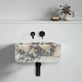 Calacatta Viola Marble Rectangular Wall-Mount Bathroom Sink 18x12