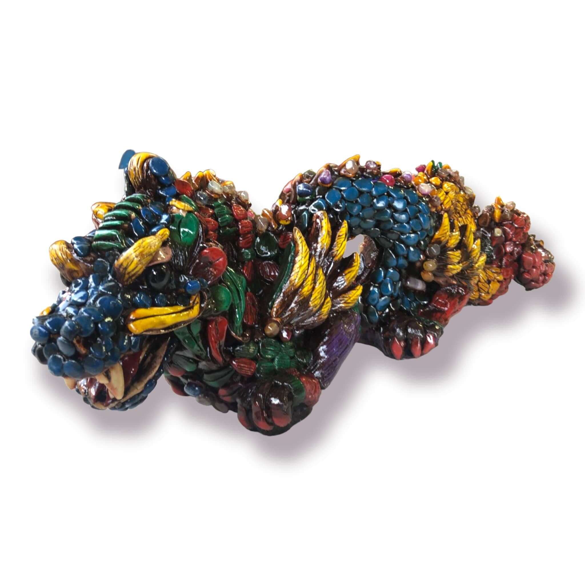 Handmade Aztec Dragon Statue | Cultural Art