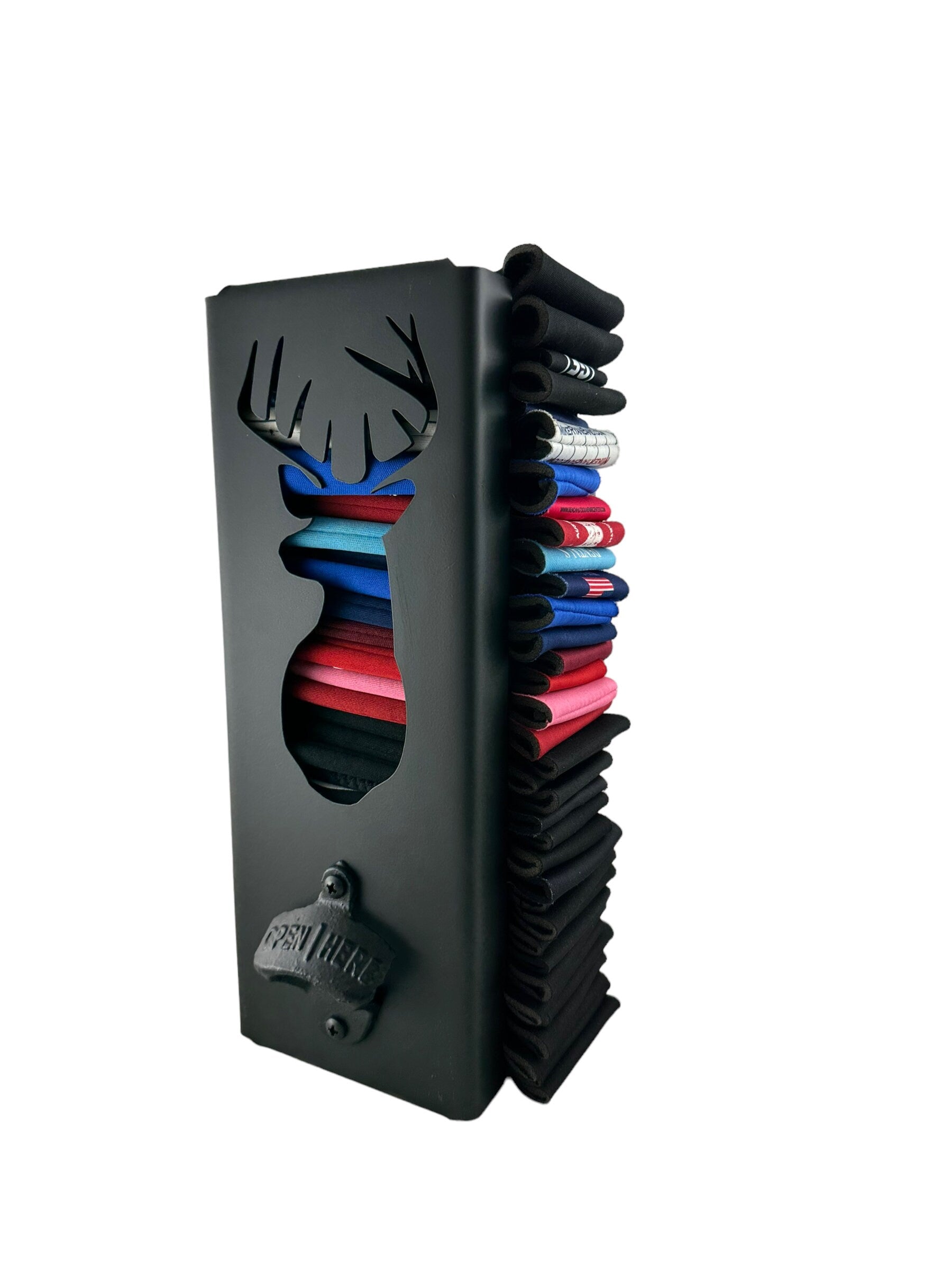 Deer Head Can Kooler Holder with Bottle Opener