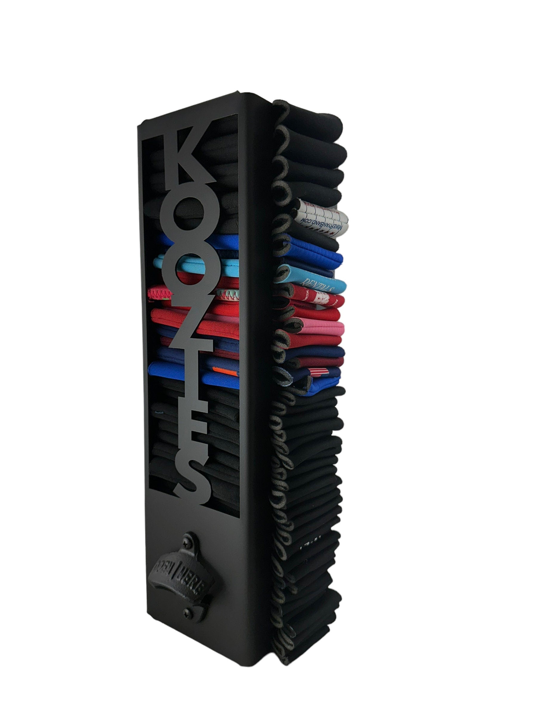 Can Kooler Holder - Metal Wall Mount with Bottle Opener