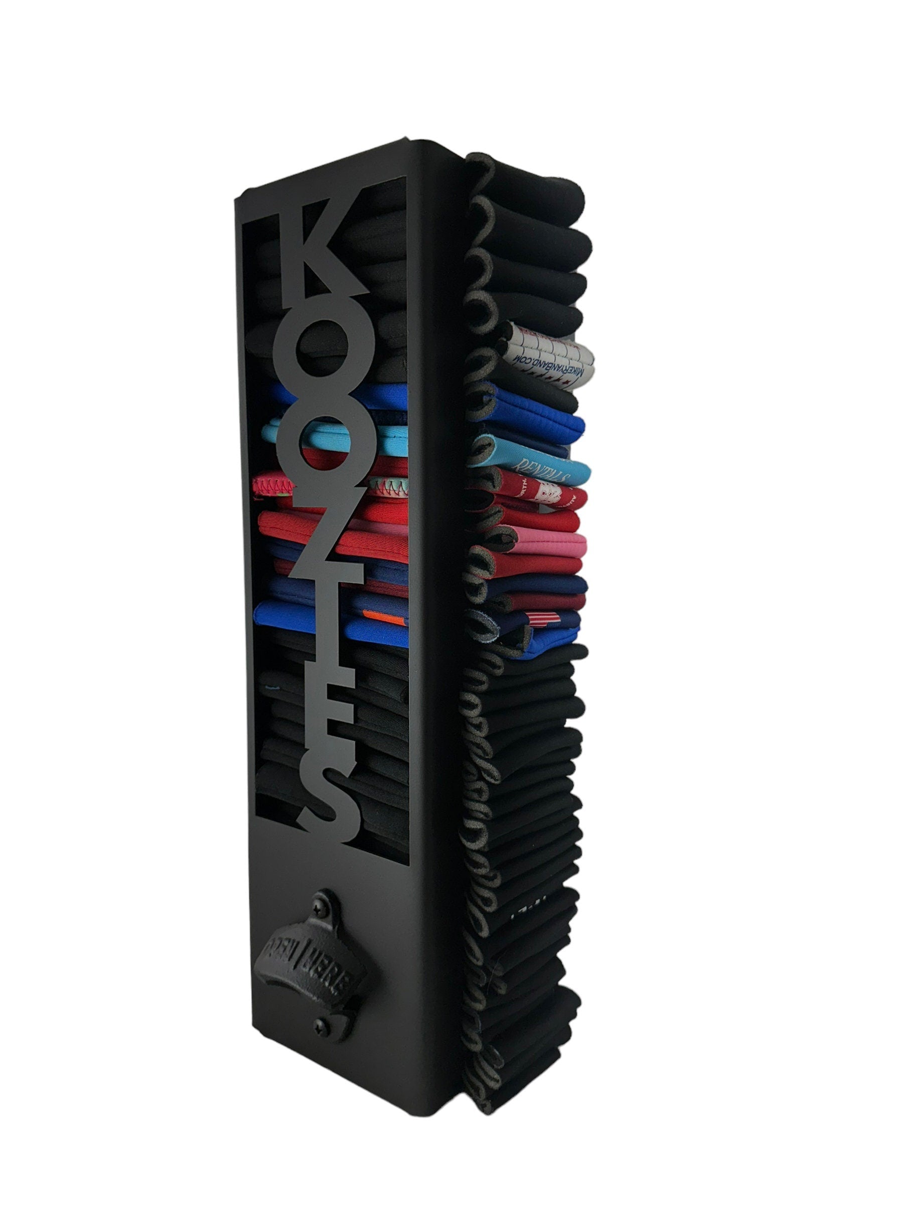 Can Kooler Holder - Metal Wall Mount with Bottle Opener
