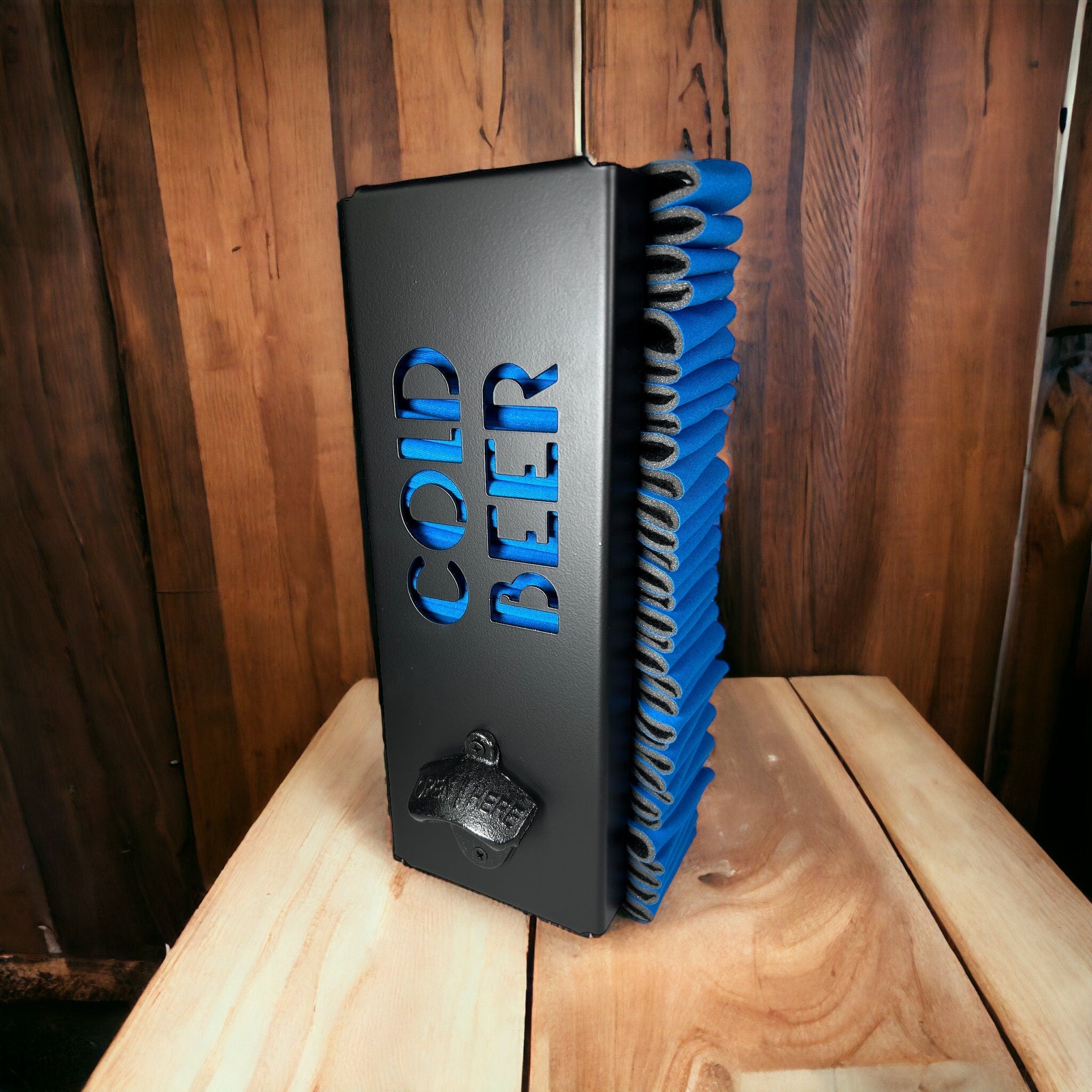 Cold Beer/Warm Hands Can Kooler Holder with Bottle Opener