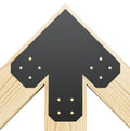6x6 Chamfered Design Dog Eared Timber Truss Brackets for 6x6 Posts, 6" Timber Truss Brackets, 6x6 Timber Fan Bracket