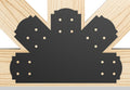 Decorative Design Timber Truss Brackets for 8x8 Posts, 8" Timber Truss Brackets, 8x8 Fan Bracket