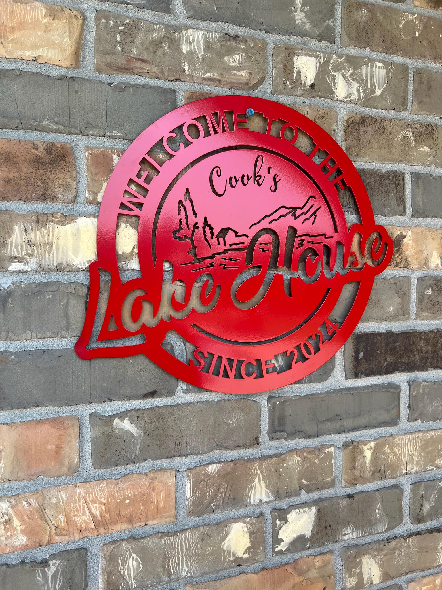 Personalized Lake House Sign - Customized Metal Wall Art for Backyard, Deck, Patio - Perfect Gift for Home - Wedding Gift - Anniversary Gift