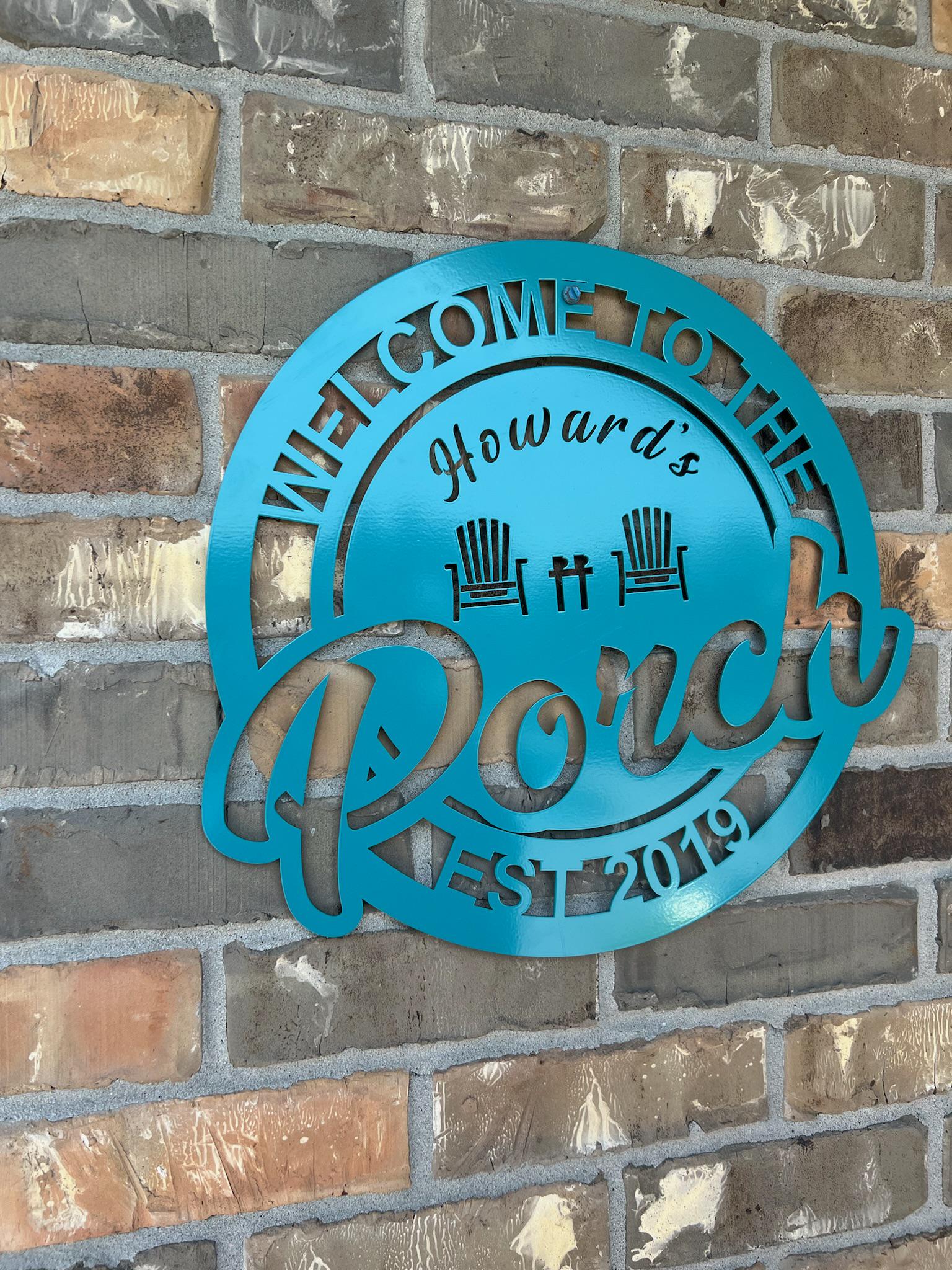 Personalized Porch Sign - Customized Metal Wall Art for Backyard, Deck, Patio - Perfect Gift for Home - Wedding Gift - Anniversary Gift