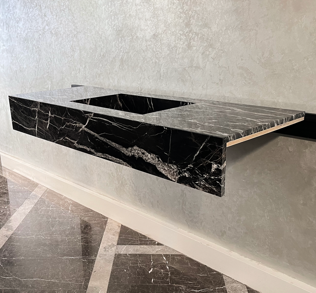 Alexandra Black Marble Vanity Sink - Custom Handcrafted Artisan