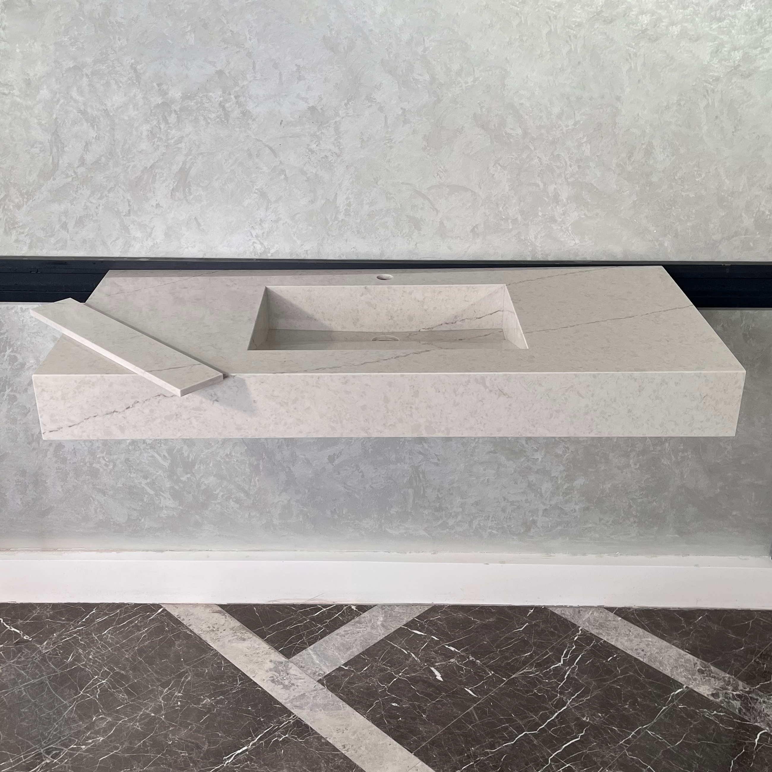Quartz Kitchen Sink Coante Alba Via Natural Stone Pattern Premium Handcrafted Custom