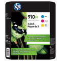 New, Pre-Owned - HP 910XL Cyan, Magenta, Yellow Ink Cartridges