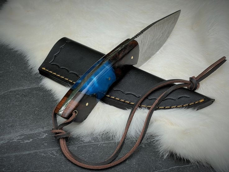 Handmade Damascus Steel Knife, Full Tang Knife