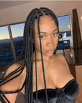 Shade Knotless Braid Wig, Full Lace, Color 1, Glueless, Scalp-Looking (Erica)