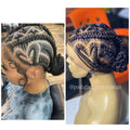 Feedin Braid Wig With Heart, Human Hair Full Lace, Black Color, Glueless - Farrah