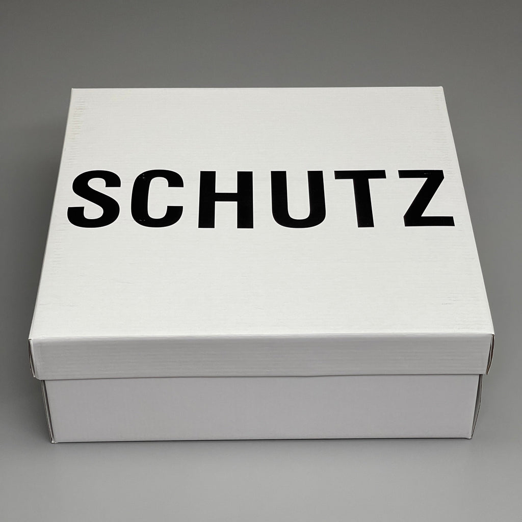 SCHUTZ Keefa Casual Women's Leather Sandal Black Platform 4" Heel Shoes Sz 8B (New)