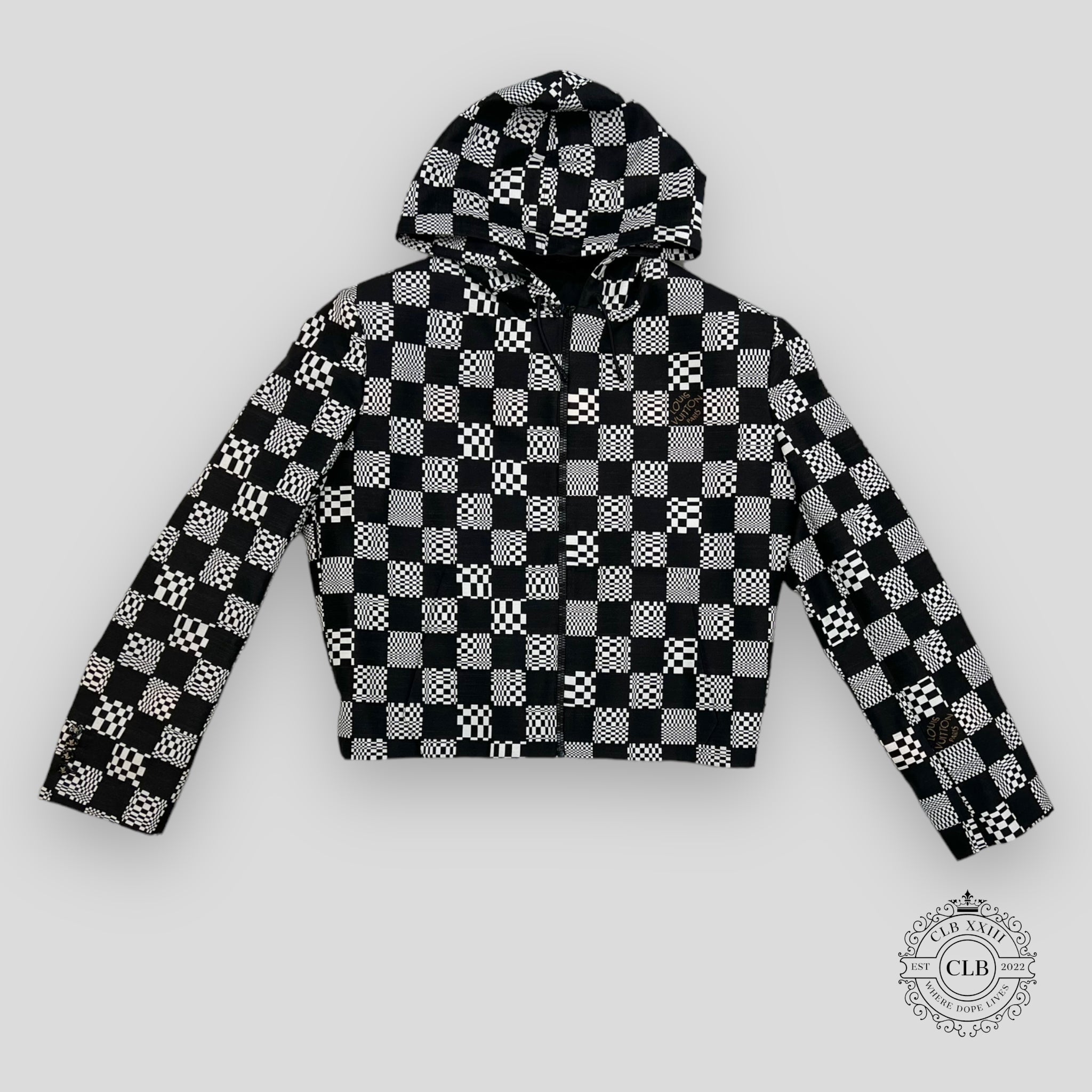 LOUIS VUITTON CONSTRUCTED HOODIE - BLACK