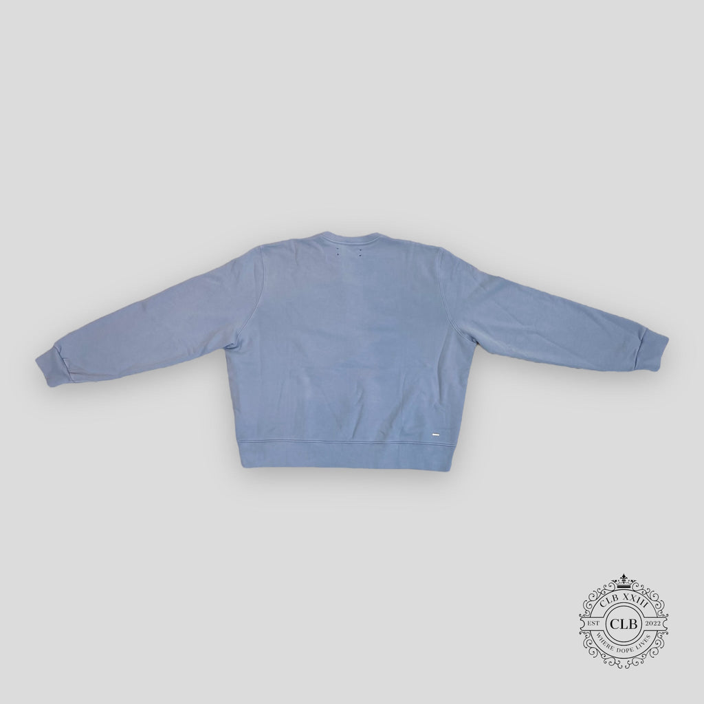 Amiri Core Logo Crewneck in Dusty Blue