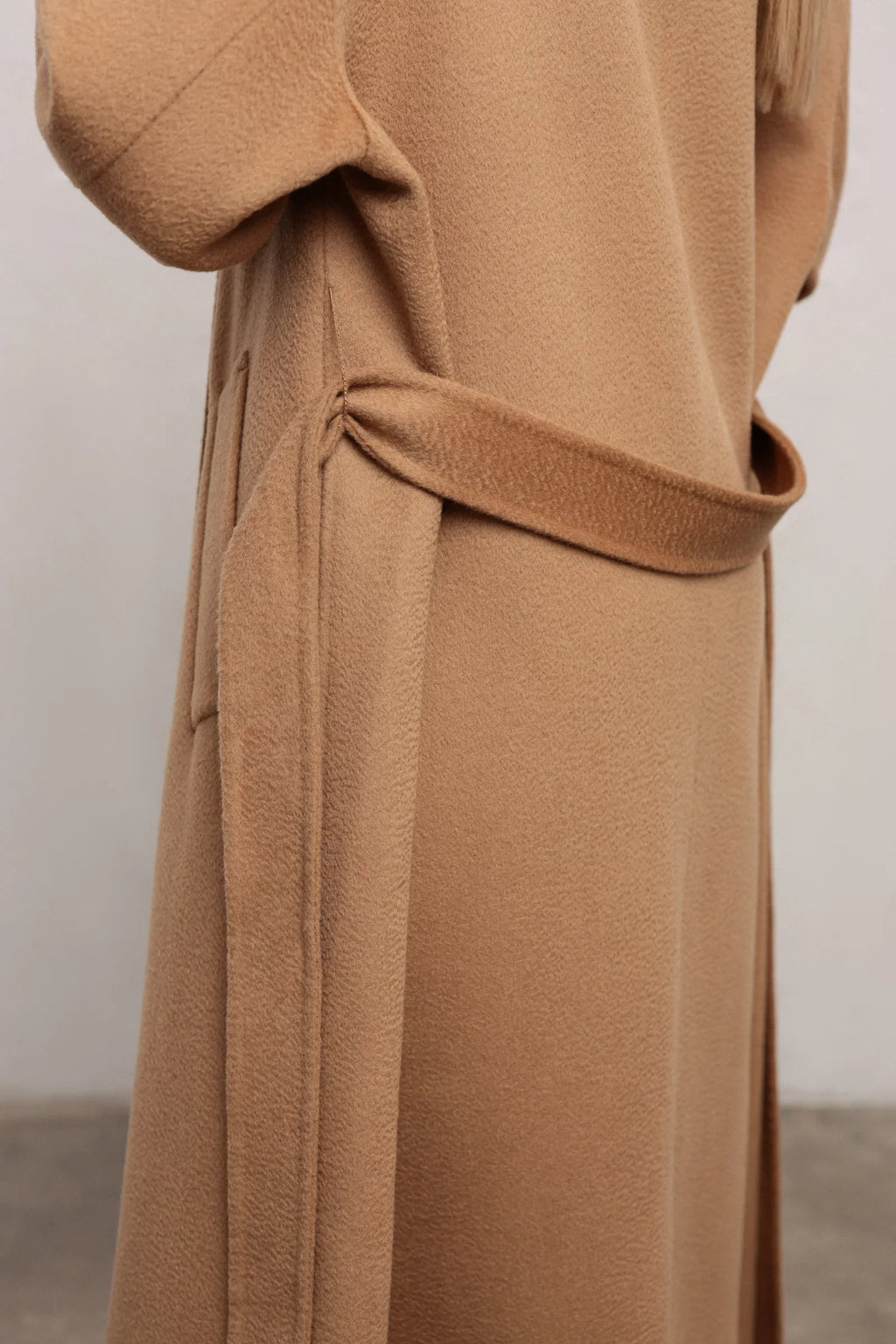 Marley Double Face Cashmere Wool Classic Overcoat in Camel