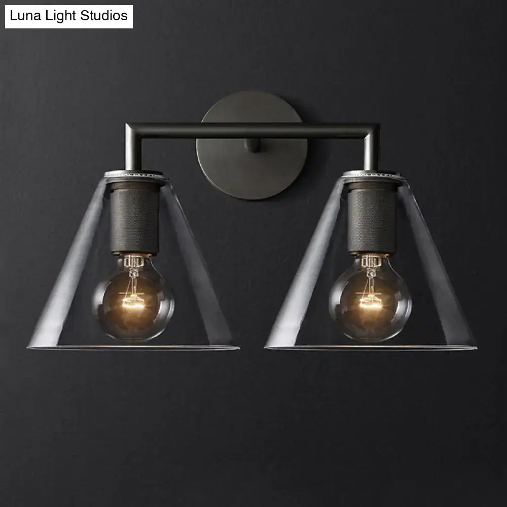 DecorBites™ Minimalistic Brass Wall Sconce with Clear Glass for Bedside Lighting