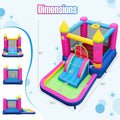 Inflatable Bounce House Cute Princess Bouncy Castle with 520W Blower