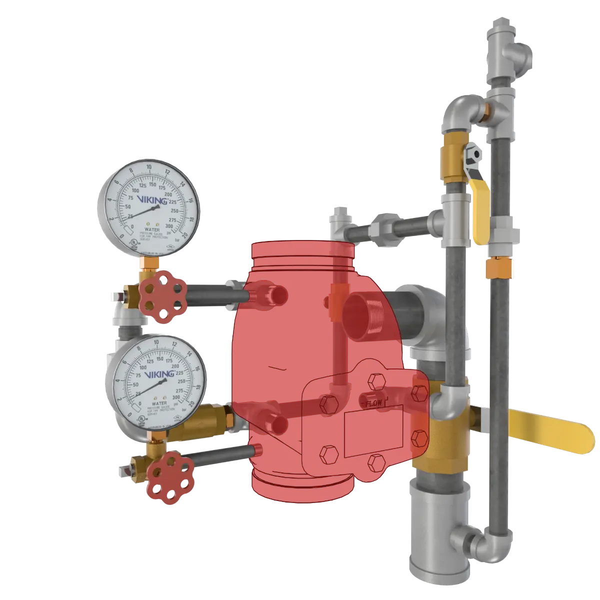 Model J-1 Alarm Check Valve Vertical Loose Trim