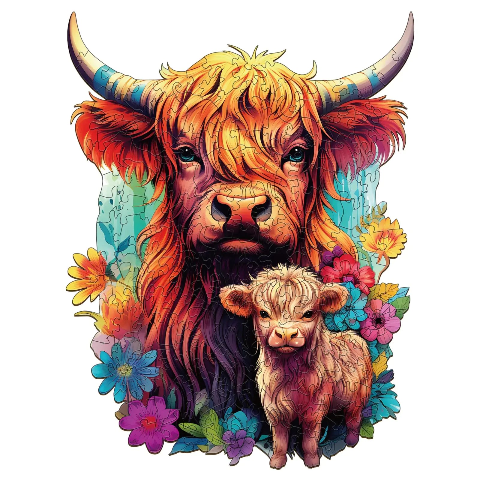 Highland Cattle Family Puzzle