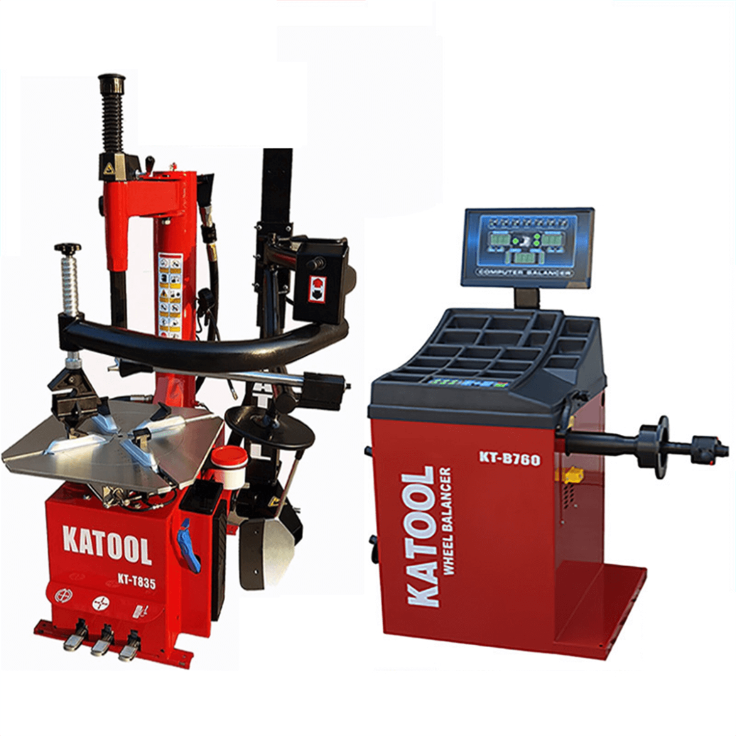 Katool KT-T835 Tire Changer & KT-B760 Wheel Balancer Combo