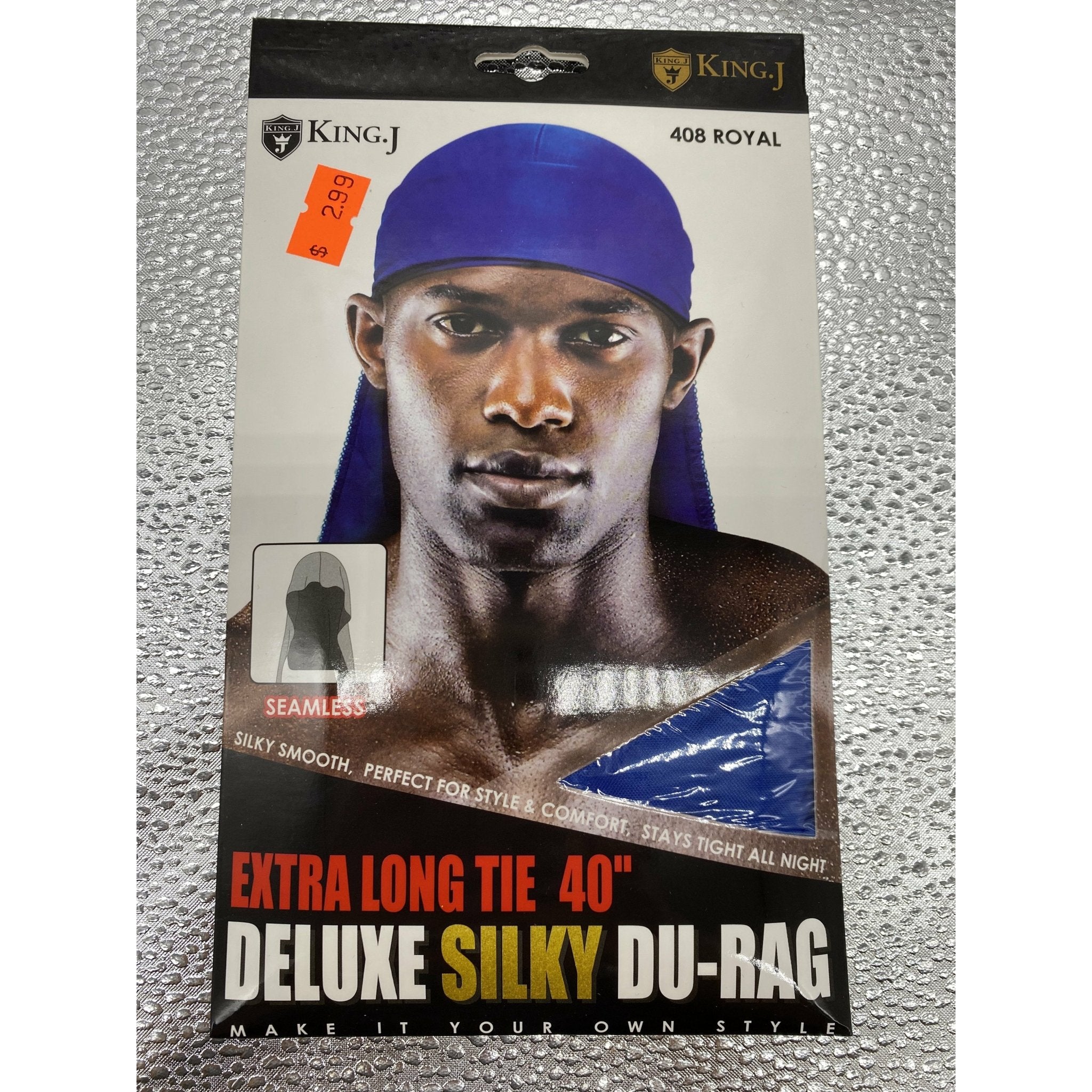 KING.J EXTRA LONG TIE 40" DELUXE SILKY DU-RAG
