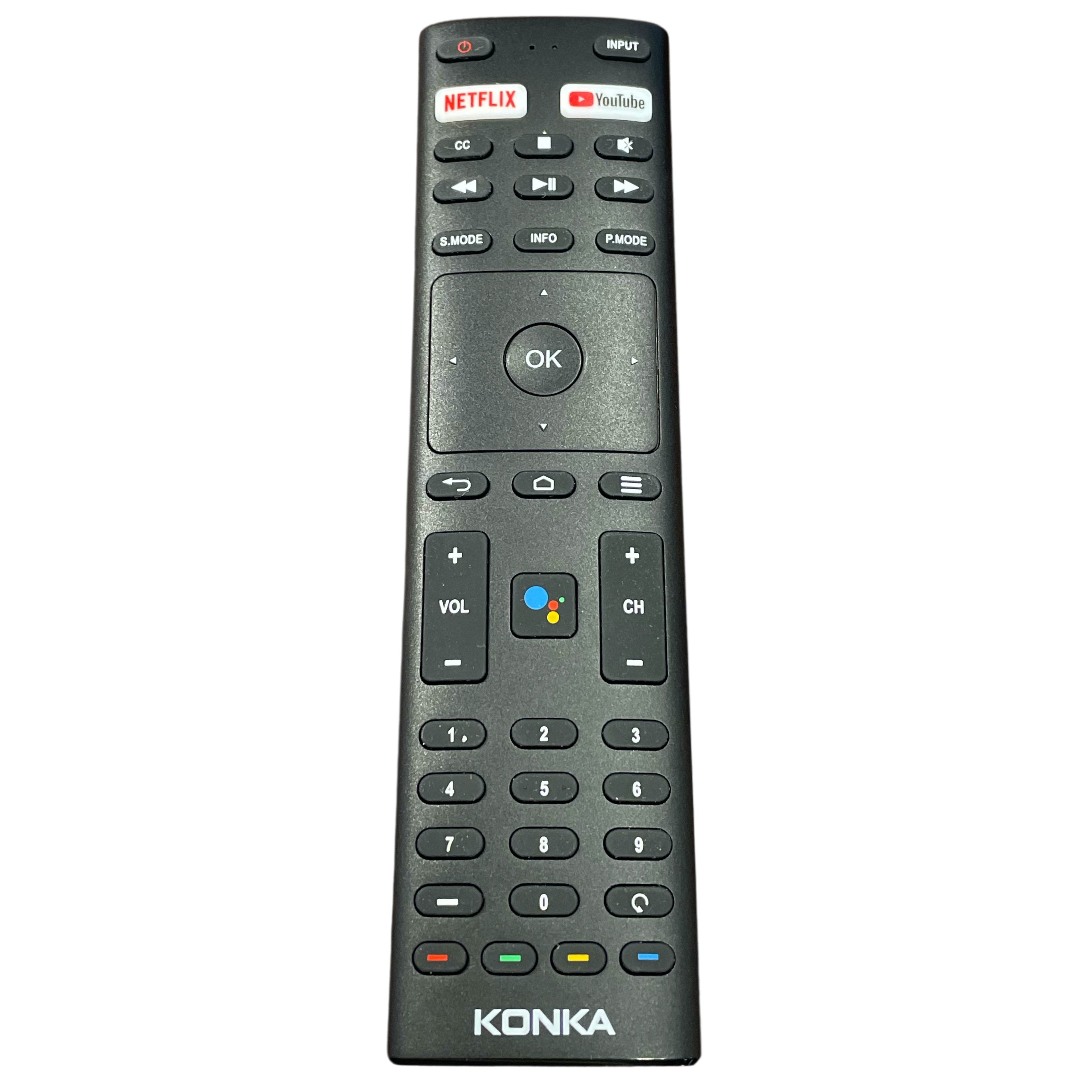 Konka RMC3329 Smart Google TV Remote Control | Voice | IR | Netflix | Youtube - 504Q4371109
