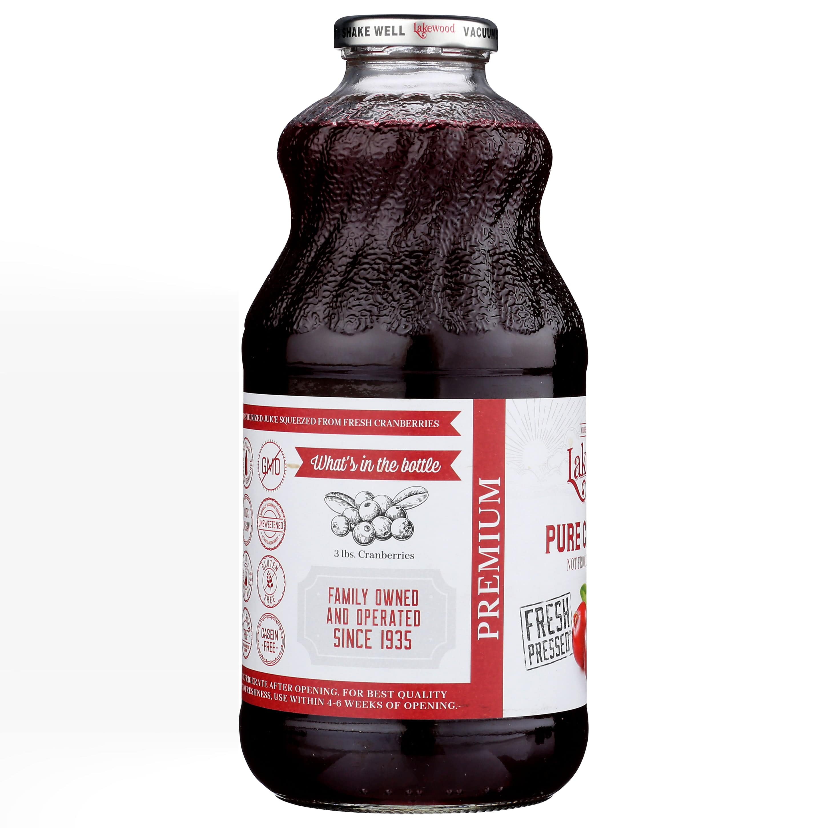 Cranberry Juice, Pure, Lakewood