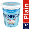 Dannon Plain Low Fat Yogurt, Excellent Source of Calcium and Good Source of Protein with the Rich and Creamy Taste of Plain Flavored Yogurt, 32 OZ Quart