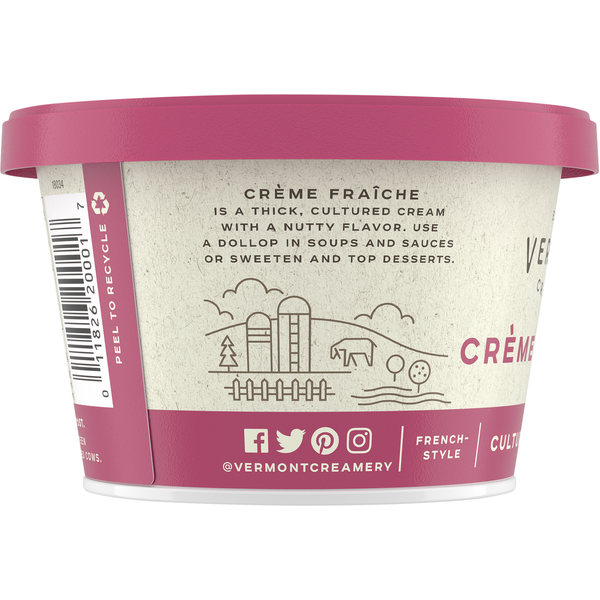 Vermont Creamery Cultured Cream, Creme Fraiche, French-Style