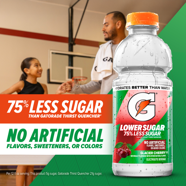 Gatorade Lower Sugar Electrolyte Sports Drink, Rain Berry