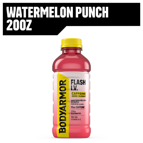 BODYARMOR Zero Sugar Caffeine Watermelon Punch Electrolyte Beverage Bottle
