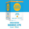 High Noon Mango Vodka Hard Seltzer Can 4 Pack️
