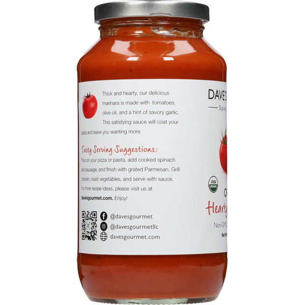 Dave's Gourmet Pasta Sauce, Hearty Marinara, Organic