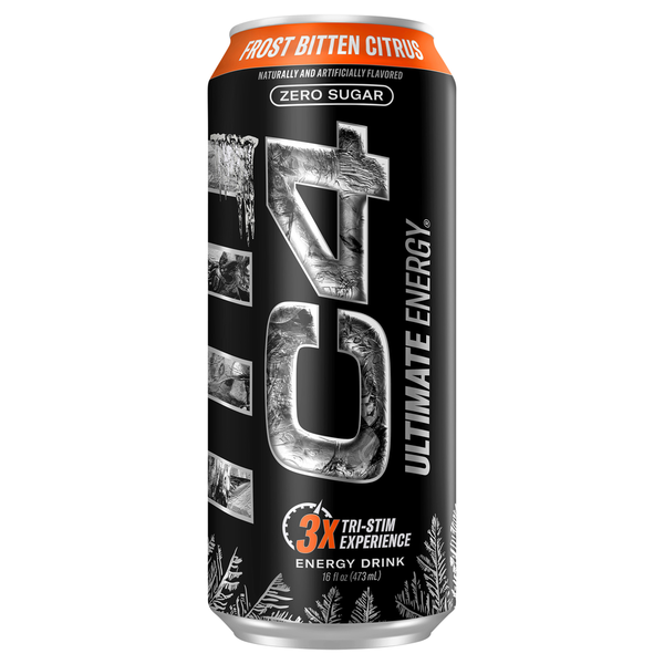 C4 Energy Drink, Frost Bitten Citrus, Zero Sugar