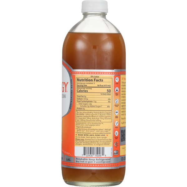 Synergy Peach Paradise Kombucha